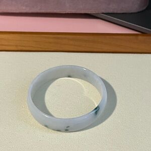 White Jade Base with Softly Floating Floral Patterns